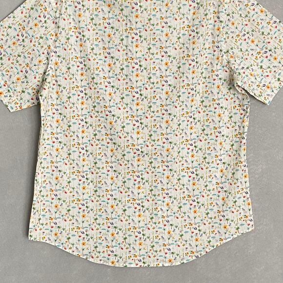 Quieti Men's XL Short Sleeve Button-Down Shirt Beach Theme Print NEW - Picture 8 of 12